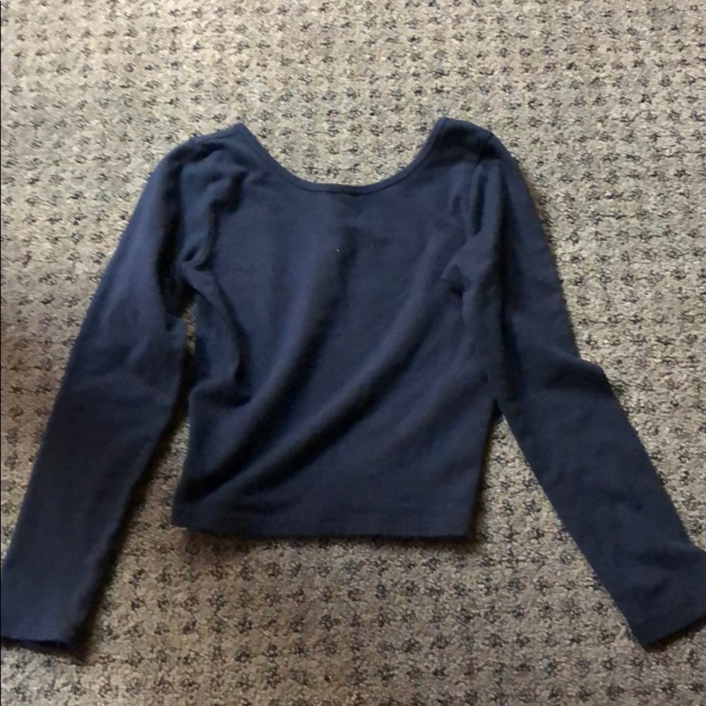 Abercrombie kids, size, XS (8), navy crop top